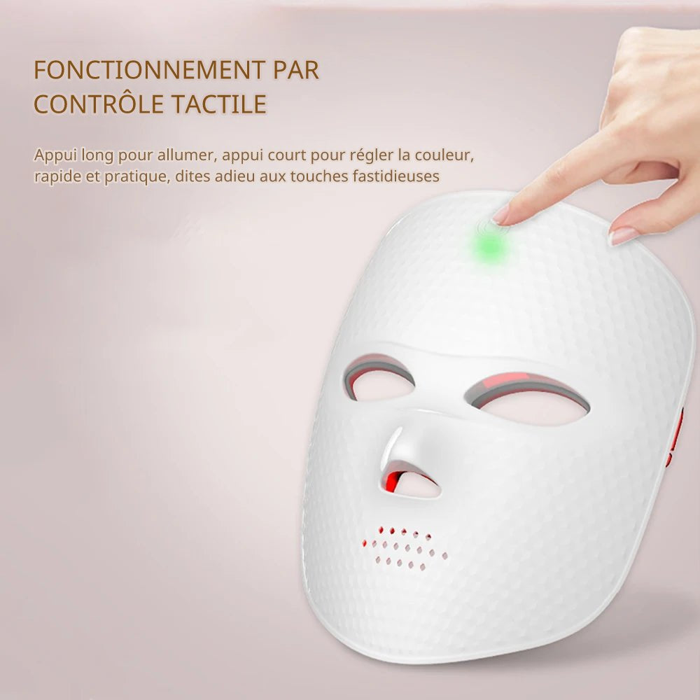 Masque Facial LED 7 Couleurs – Soin Anti-Âge & Anti-Acné