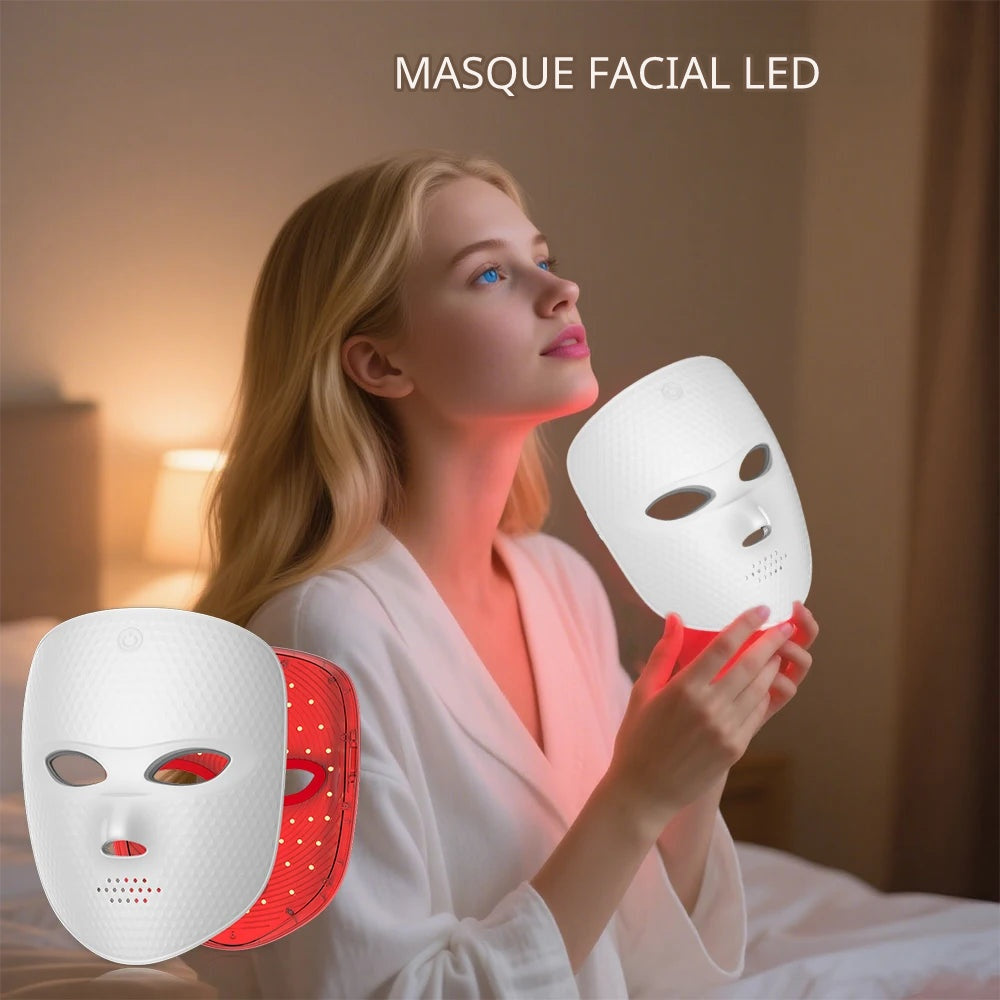 Masque Facial LED 7 Couleurs – Soin Anti-Âge & Anti-Acné