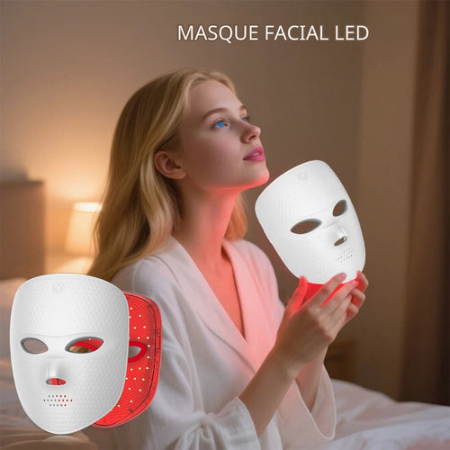 Masque Facial LED 7 Couleurs – Soin Anti-Âge & Anti-Acné